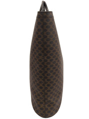 マカダムパターンロゴエンボスハンドルバッグ ブラウン/ブラック