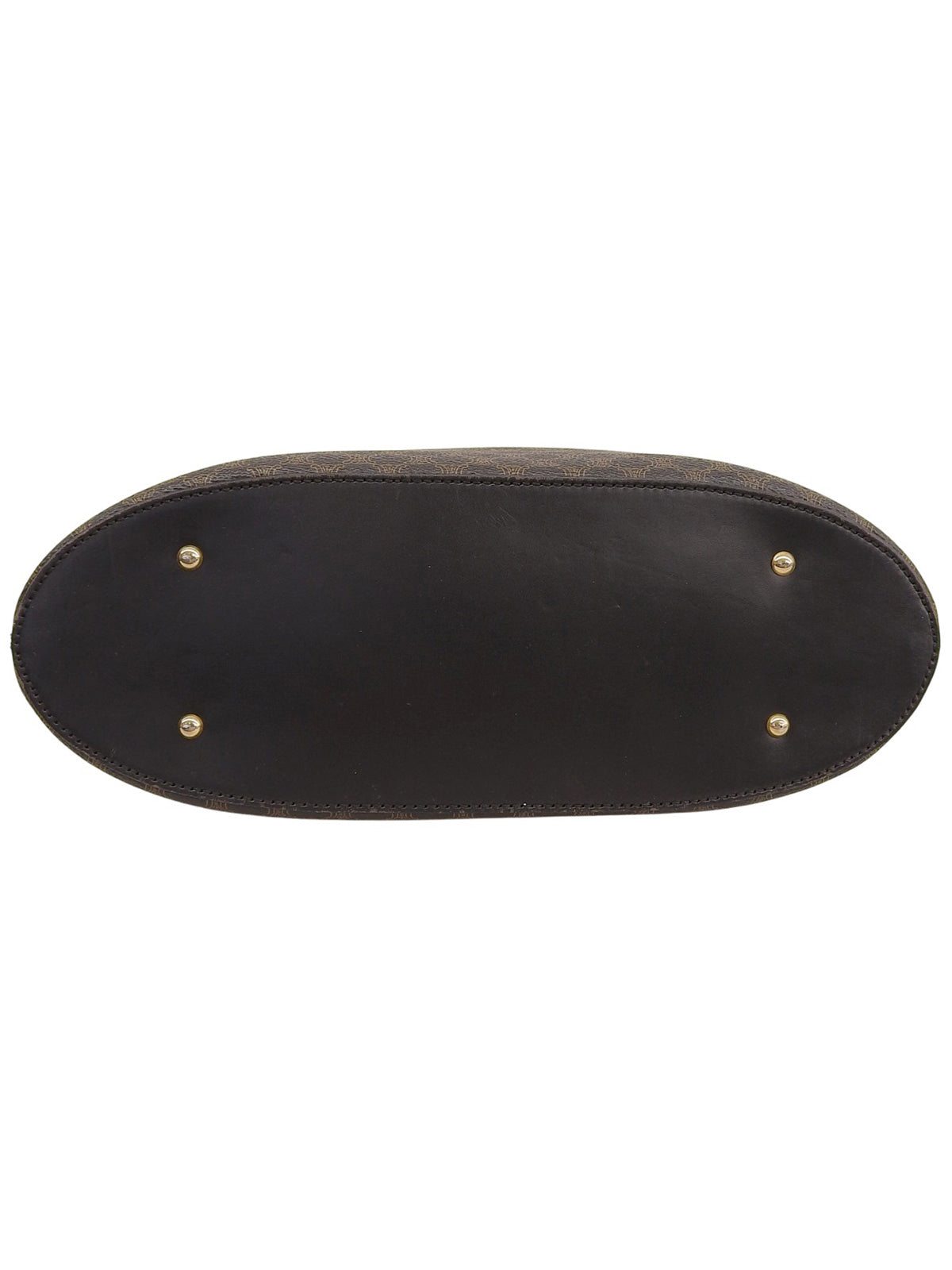 マカダムパターンロゴエンボスハンドルバッグ ブラウン/ブラック