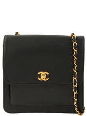 1998 CC 旋扣链条单肩包，黑色