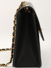 1998 CC 旋扣链条单肩包，黑色