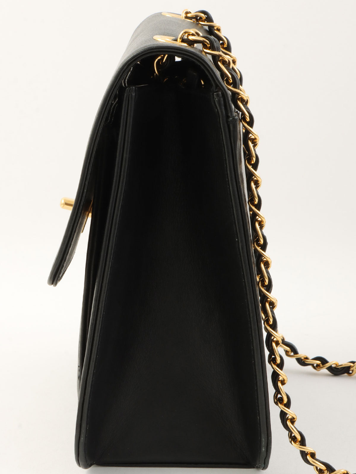 1998 CC 旋扣链条单肩包，黑色