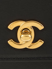 1998 CC 旋扣链条单肩包，黑色