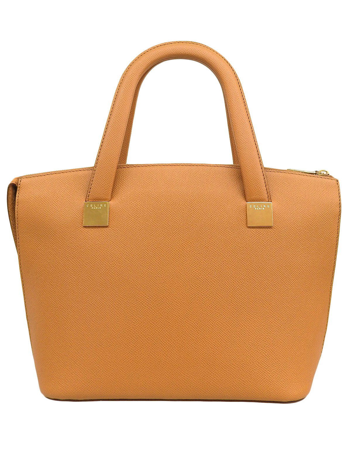 ロゴプレート2wayレザーバッグ ブラウン