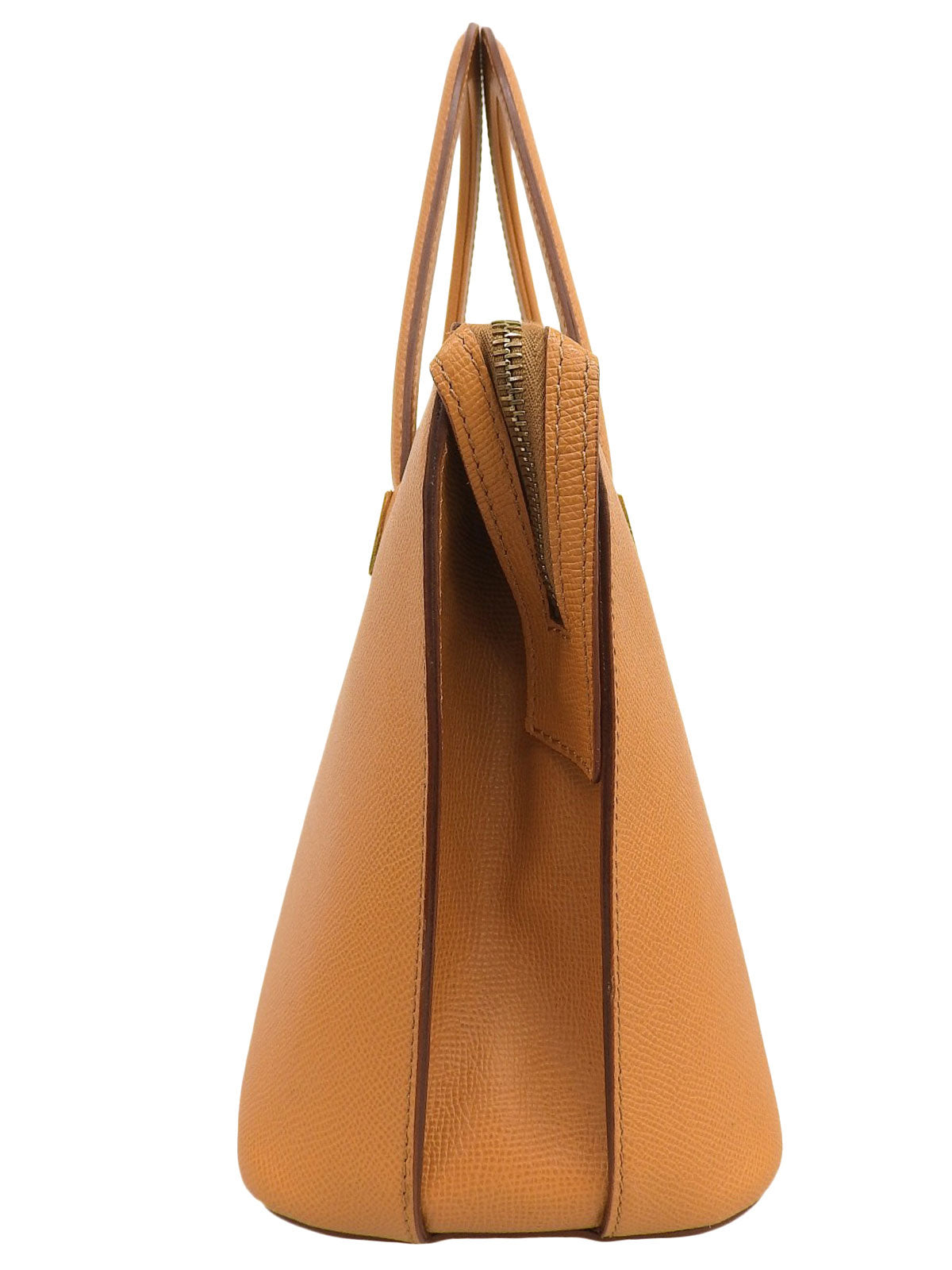 ロゴプレート2wayレザーバッグ ブラウン