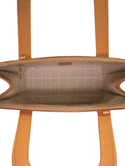 ロゴプレート2wayレザーバッグ ブラウン