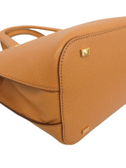 ロゴプレート2wayレザーバッグ ブラウン