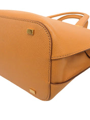 ロゴプレート2wayレザーバッグ ブラウン