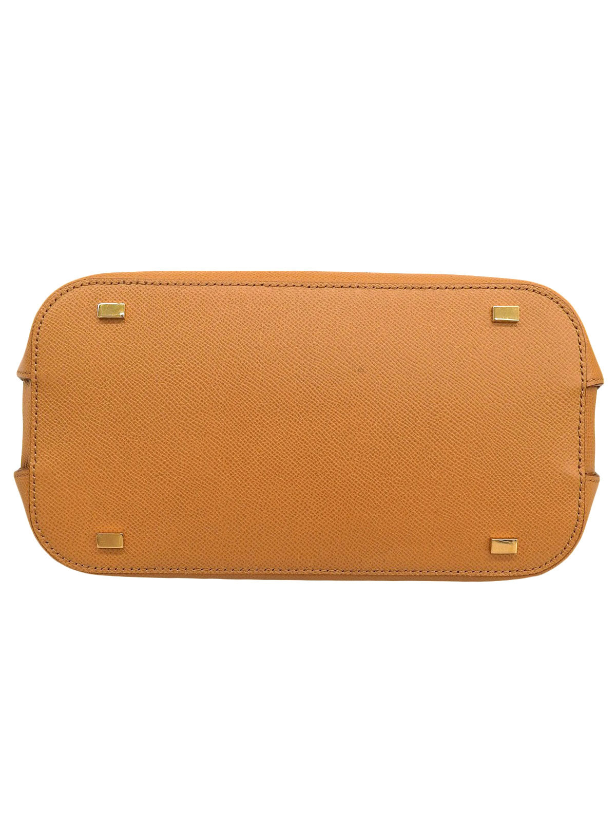 ロゴプレート2wayレザーバッグ ブラウン