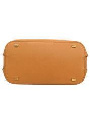 ロゴプレート2wayレザーバッグ ブラウン