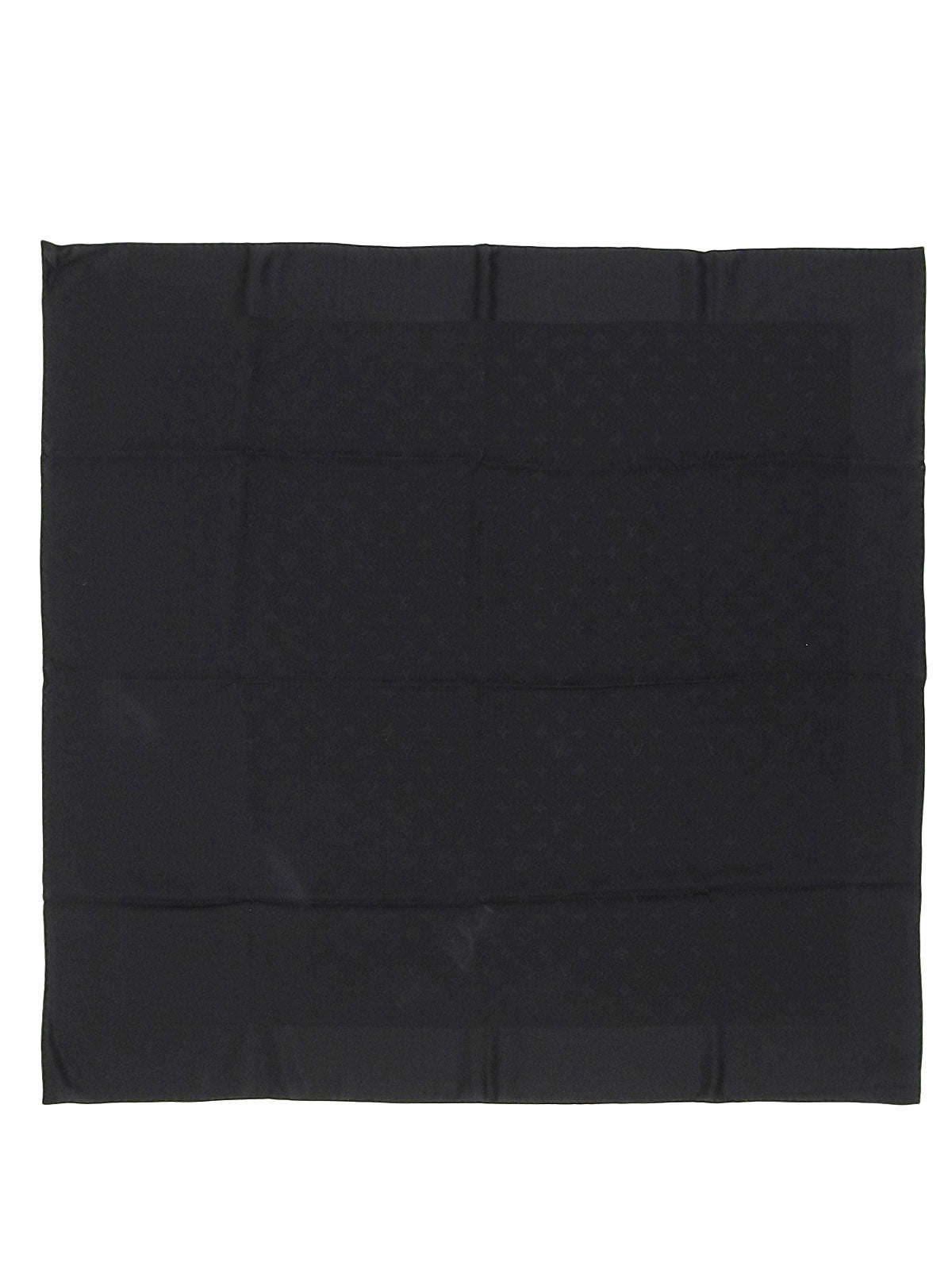 シルクモノグラムパターンスカーフ ブラック