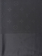 Silk Monogram Pattern Scarf in Black