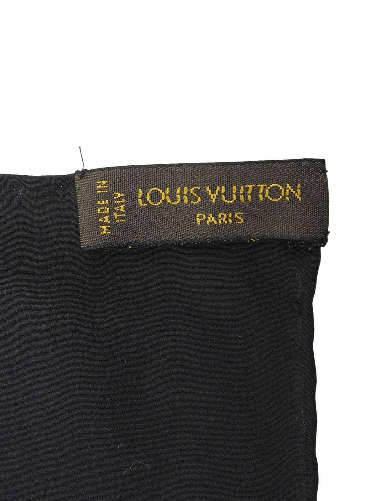 シルクモノグラムパターンスカーフ ブラック