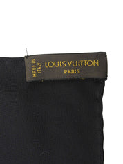 シルクモノグラムパターンスカーフ ブラック