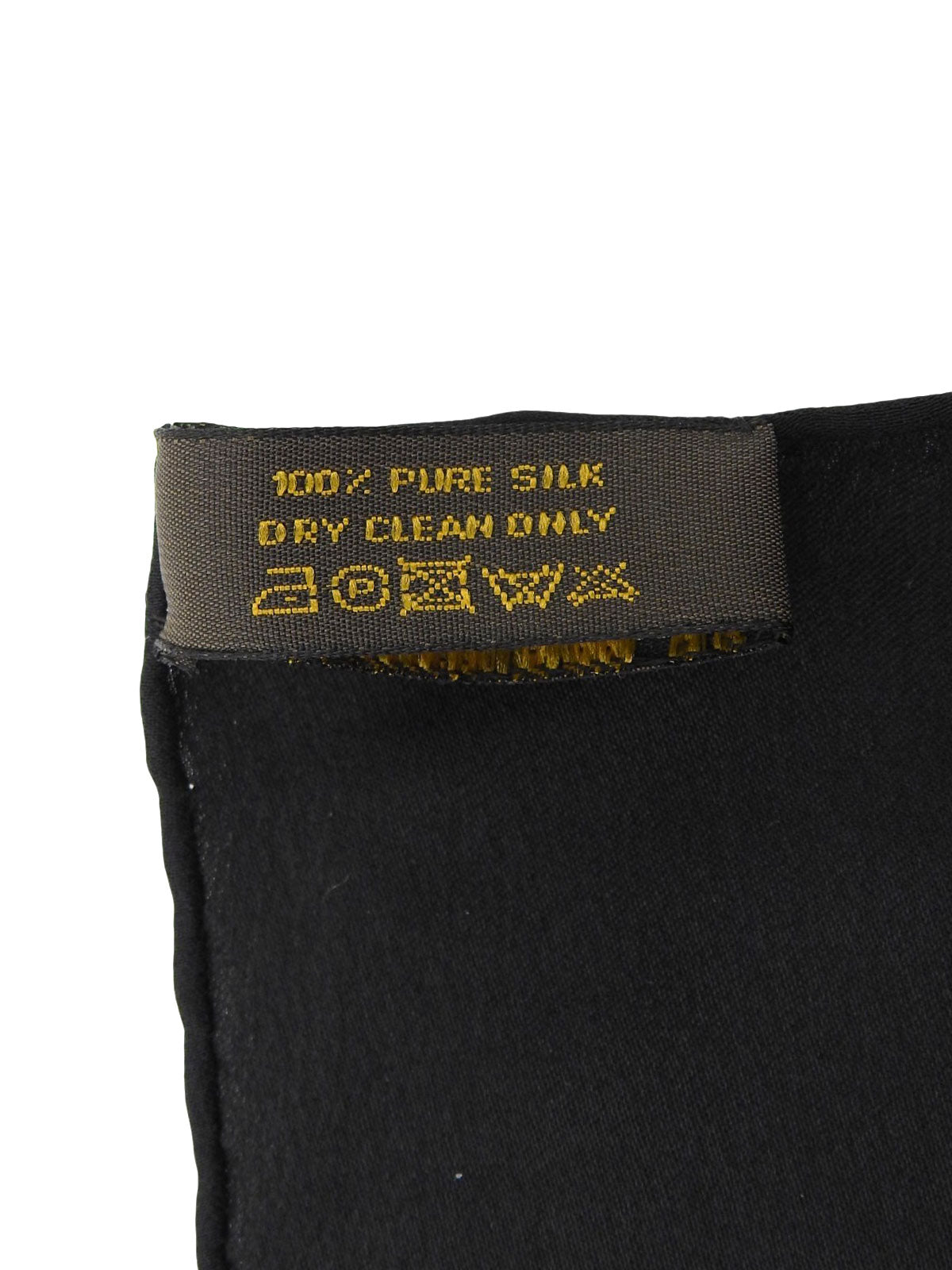 シルクモノグラムパターンスカーフ ブラック