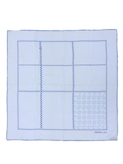 シルクホースビットパターンスカーフ ライトブルー