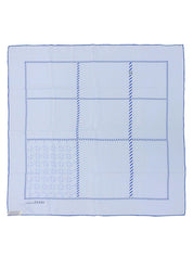 シルクホースビットパターンスカーフ ライトブルー