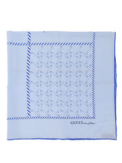 シルクホースビットパターンスカーフ ライトブルー