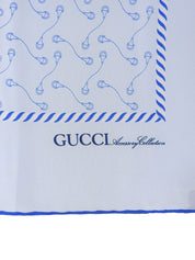 シルクホースビットパターンスカーフ ライトブルー