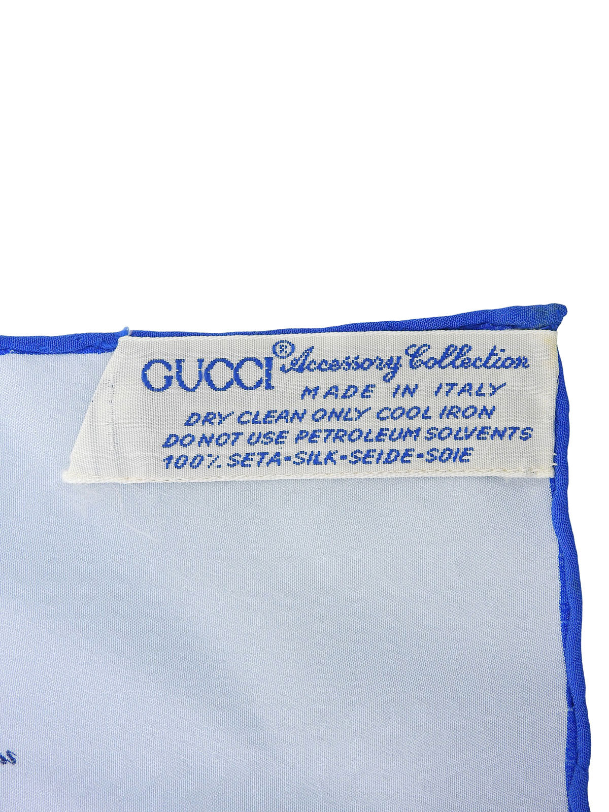 シルクホースビットパターンスカーフ ライトブルー