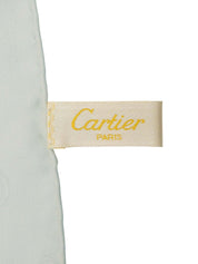 Silk Panther Design Scarf, Ice Blue