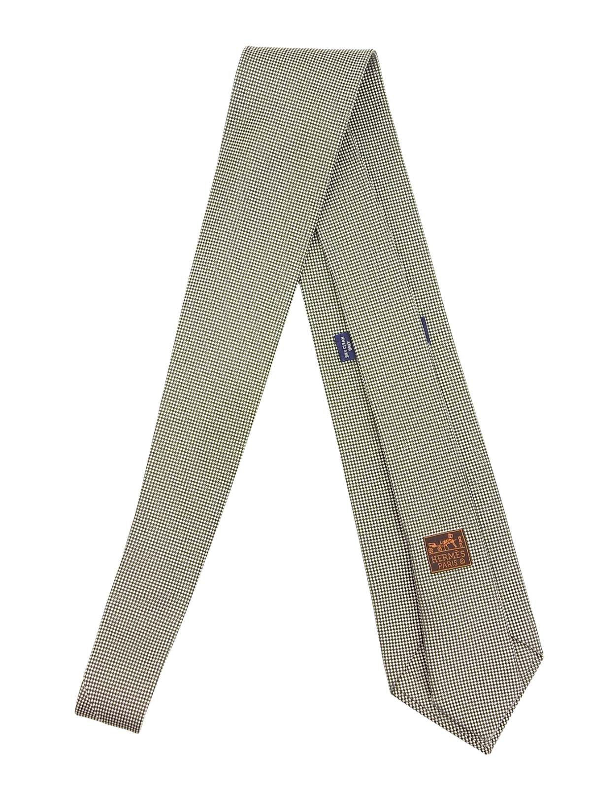 Check pattern tie in navy/white