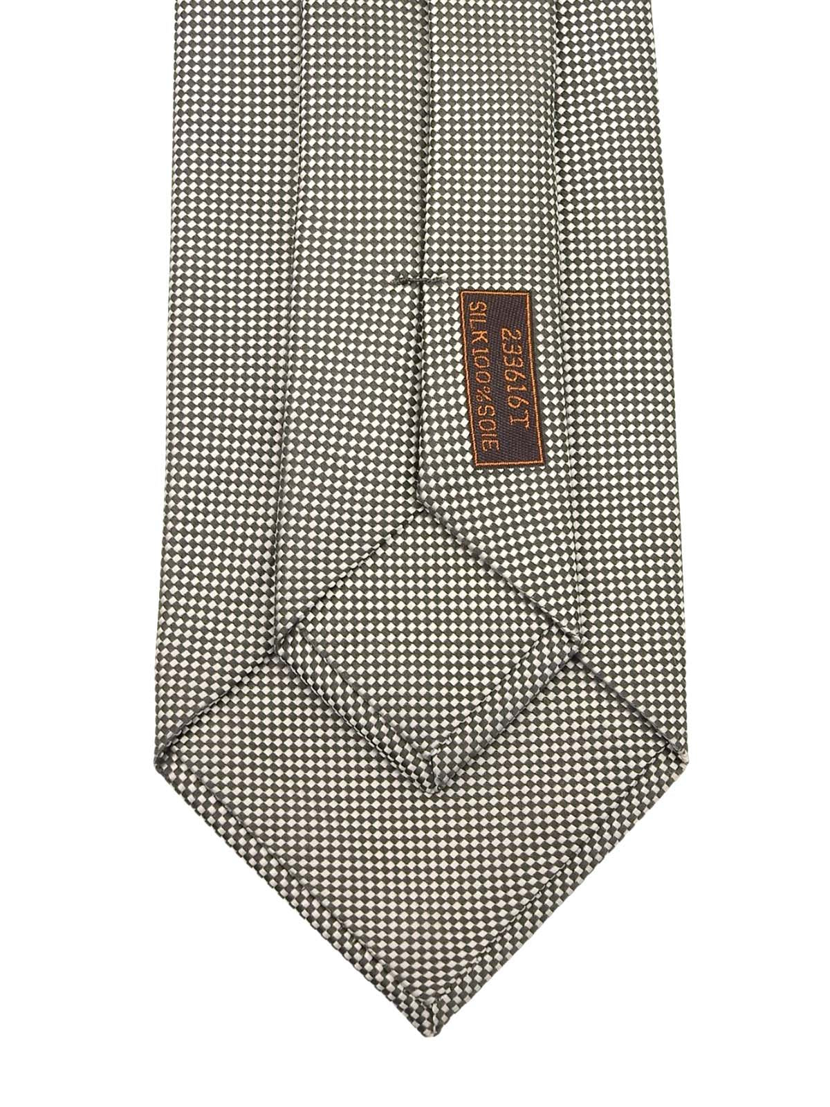 海军蓝/白色格纹领带