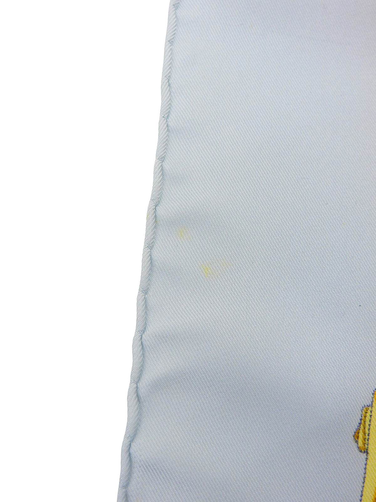 Silk Flag Design Pattern Scarf in Baby Blue/Orange/Multi