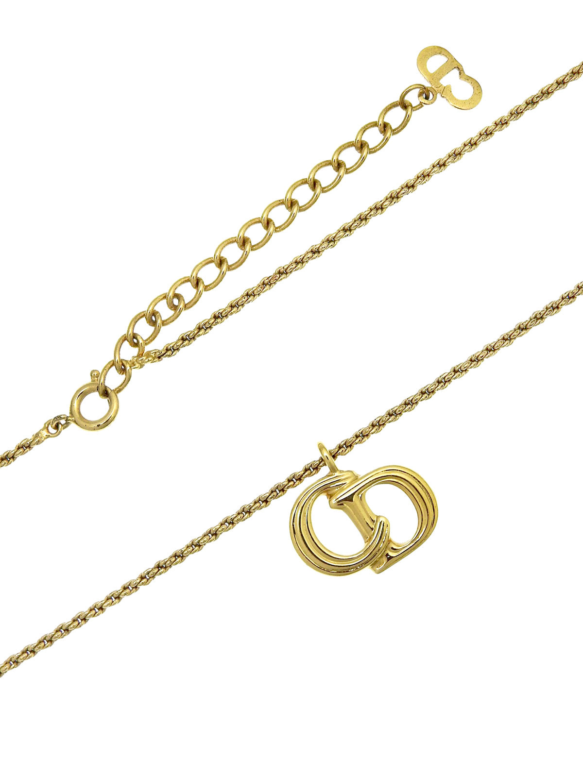 Logo Plate Necklace Gold