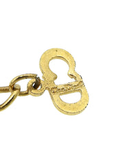 Logo Plate Necklace Gold