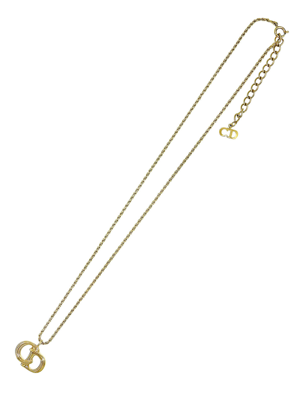 Logo Plate Necklace Gold