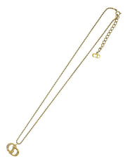 Logo Plate Necklace Gold