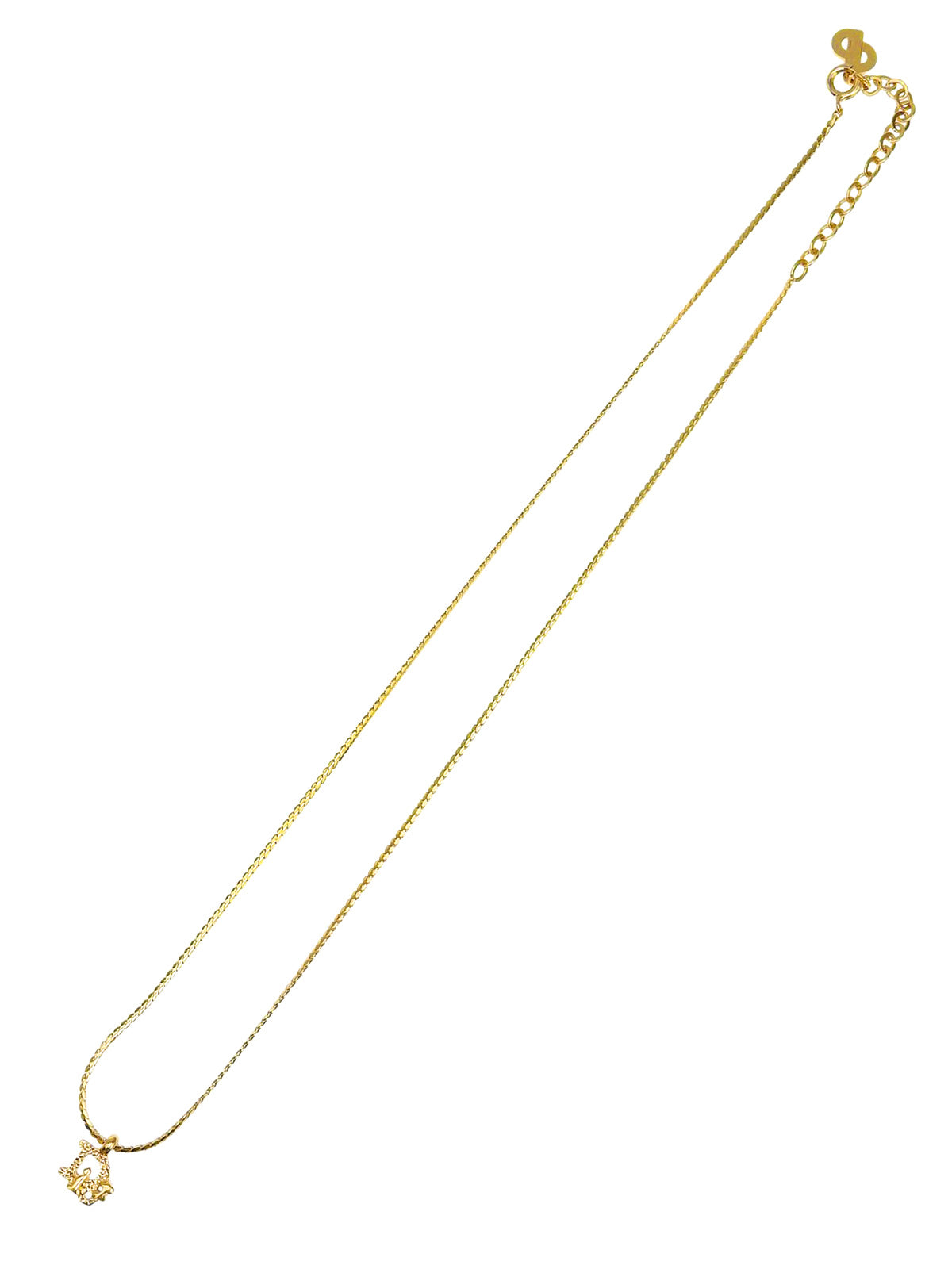 Logo Plate Necklace Gold