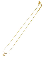 Logo Plate Necklace Gold