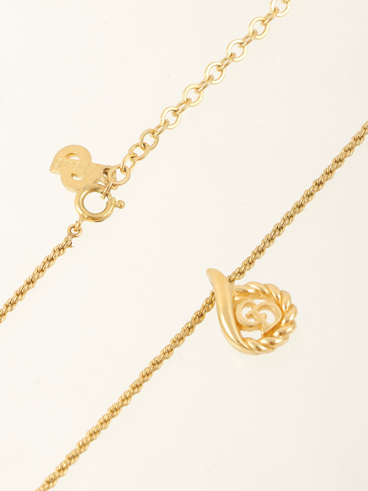 ティアドロップロゴネックレス ゴールド