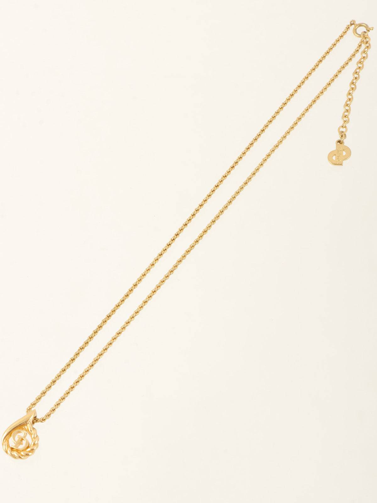 ティアドロップロゴネックレス ゴールド