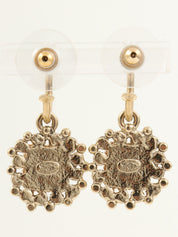 2003 Design CC Mark Earrings Gold/Orange