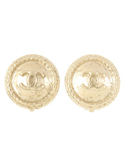 2014 Round CC Mark Earrings, Silver