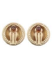 2014 Round CC Mark Earrings, Silver