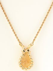 ラインストーンロゴネックレス ゴールド