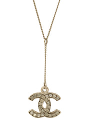 2008 Rhinestone CC Mark Swing Necklace Silver