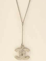 2008 Rhinestone CC Mark Swing Necklace Silver