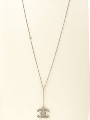 2008 Rhinestone CC Mark Swing Necklace Silver