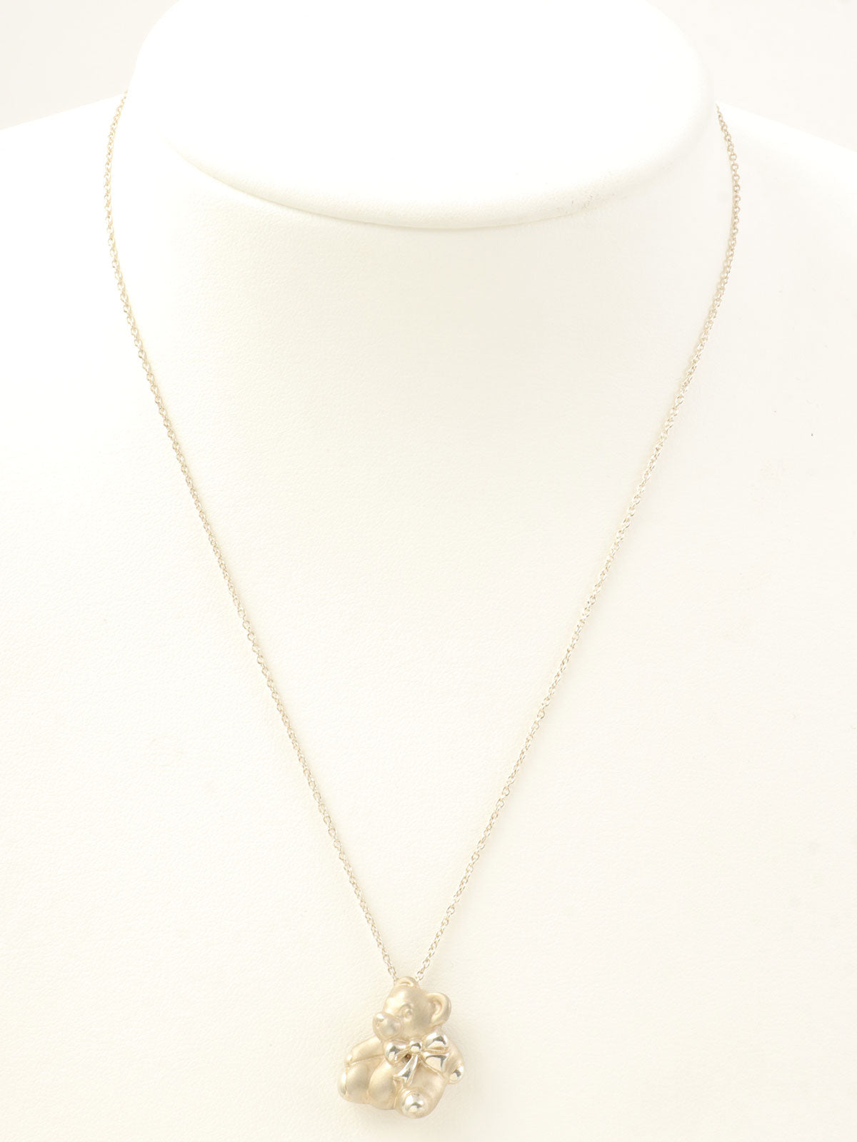 925テディベアネックレス シルバー