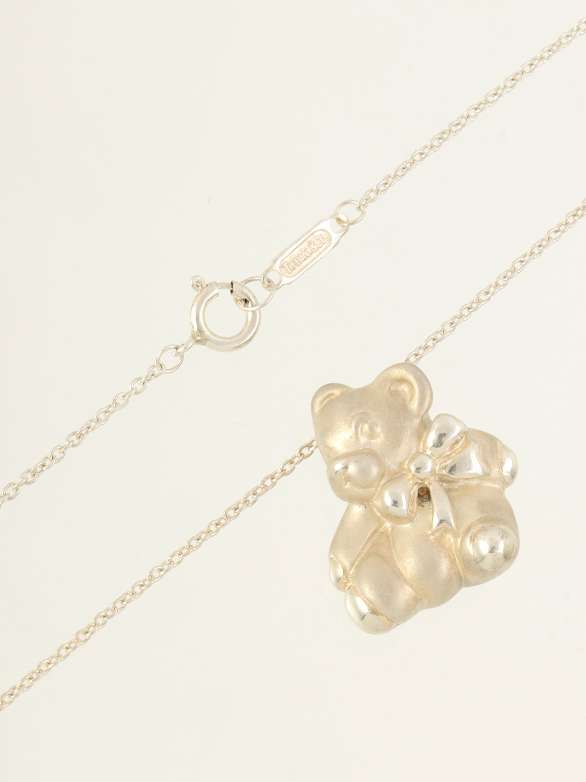 925テディベアネックレス シルバー