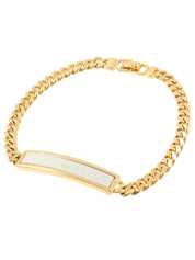 スクエアロゴプレートチェーンブレスレット ゴールド