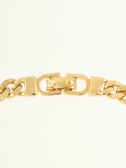 スクエアロゴプレートチェーンブレスレット ゴールド
