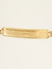 スクエアロゴプレートチェーンブレスレット ゴールド