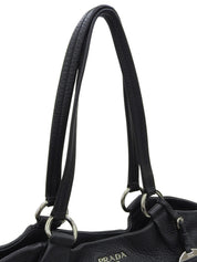 Logo Plate Tote Bag Black