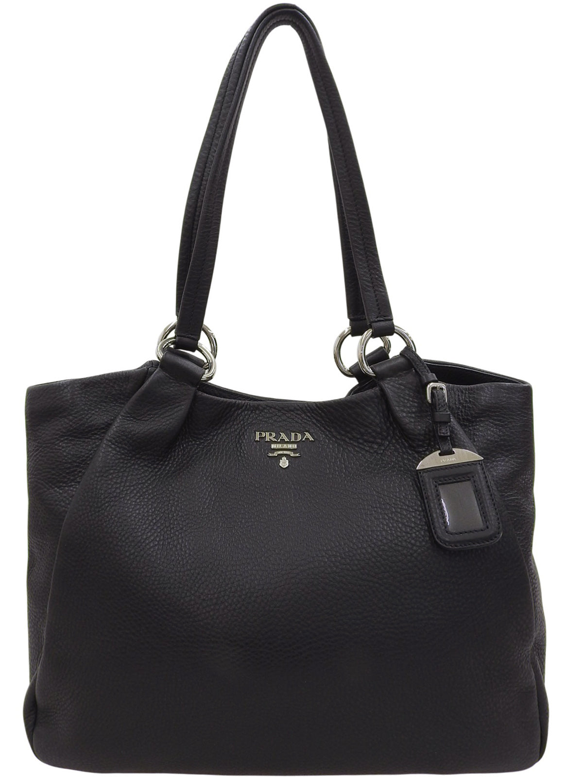 Logo Plate Tote Bag Black