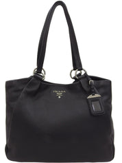 Logo Plate Tote Bag Black